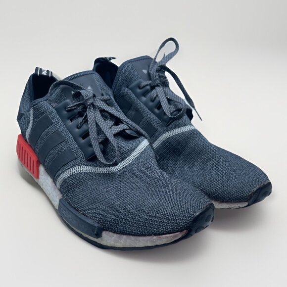 Adidas NMD R1 2016 Wool Dark Gray Solar Red Infrared S31510-13 Mens Size 10.5 - Picture 1 of 16